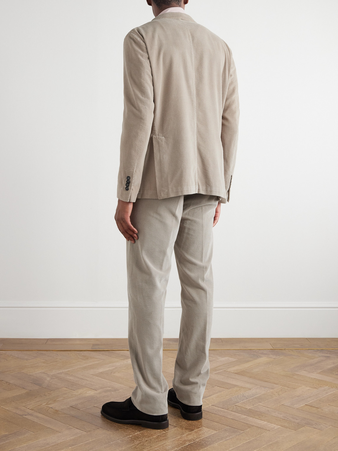 Massimo Alba Sloop Cotton-corduroy Suit In Neutral