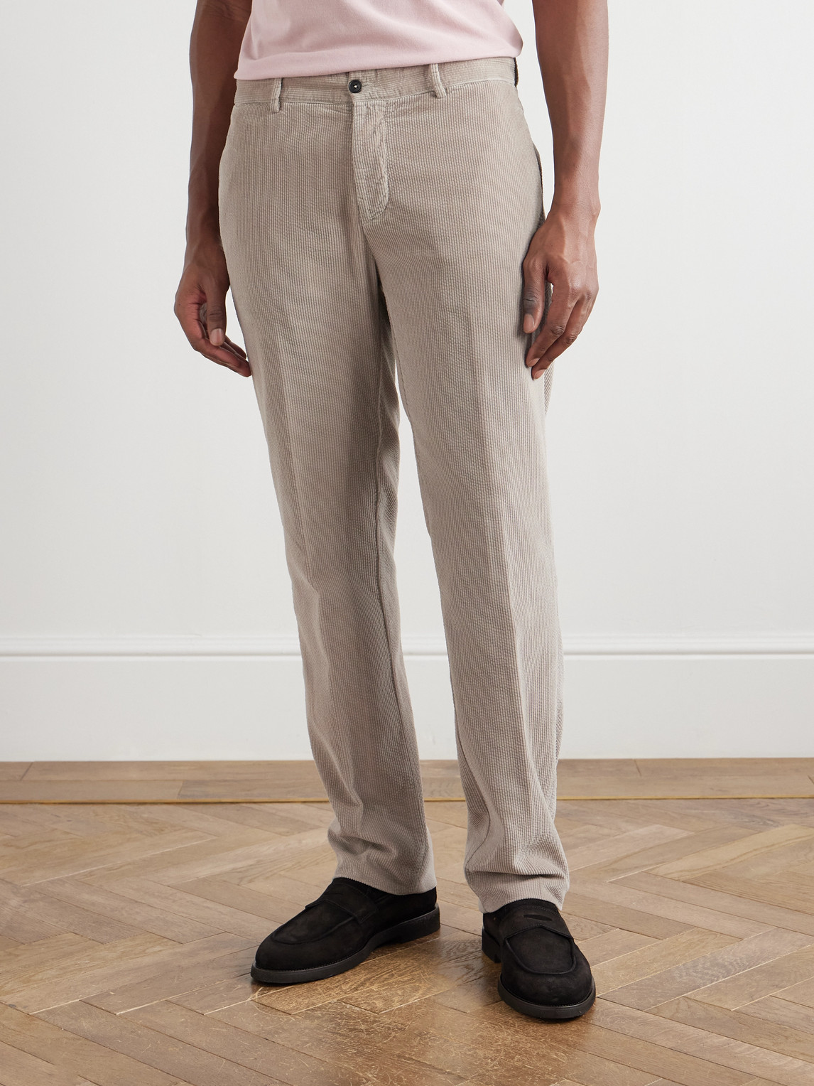 Massimo Alba Sloop Cotton-corduroy Suit In Neutral