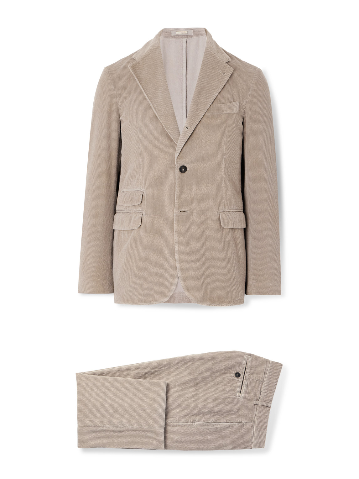 Massimo Alba Sloop Cotton-corduroy Suit In Neutral