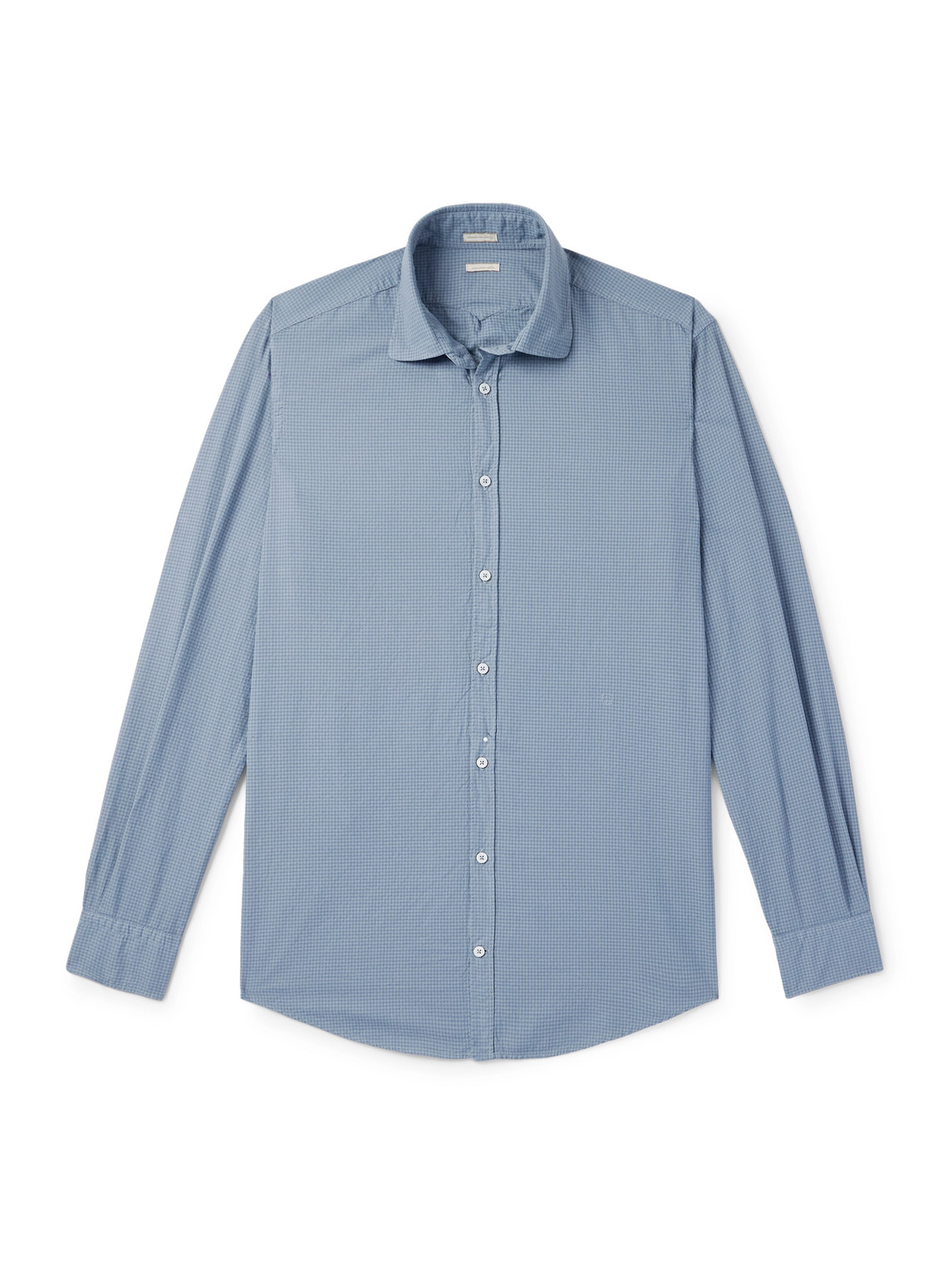 Massimo Alba Canary Checked Cotton Shirt In Blue