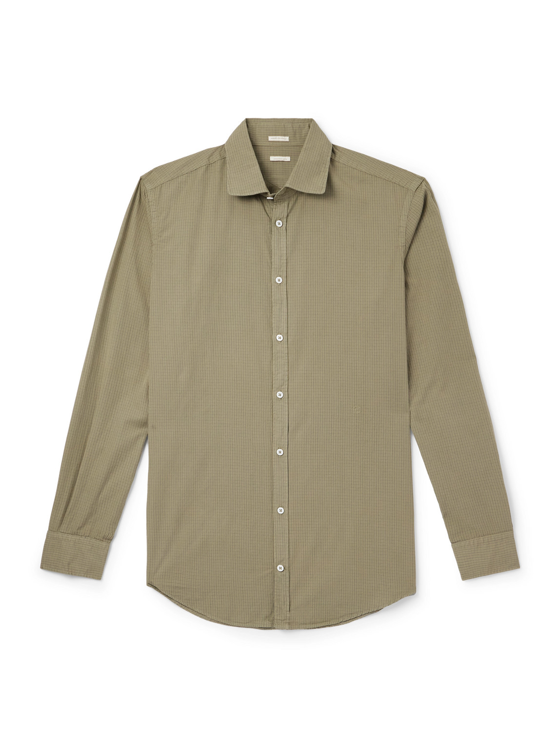 Canary Slim-Fit Checked Cotton-Poplin Shirt