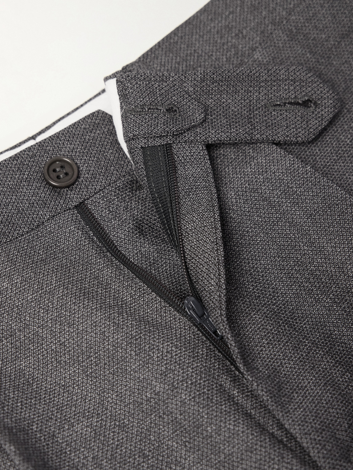 Canali Straight-leg Pleated Wool Suit Trousers In Gray