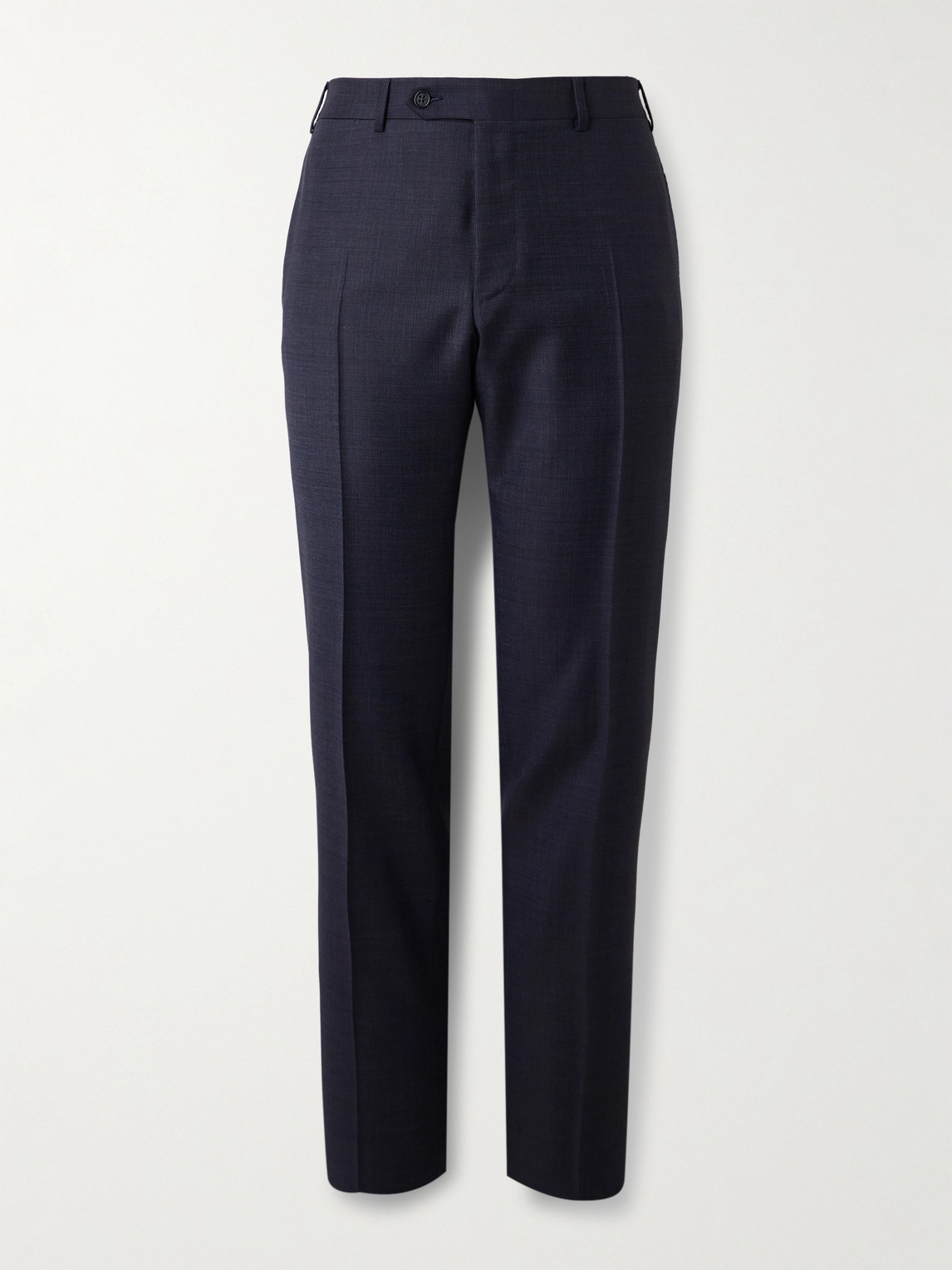 Canali Slim-Fit Straight-Leg Checked Super 130s Wool Suit Trousers - Men