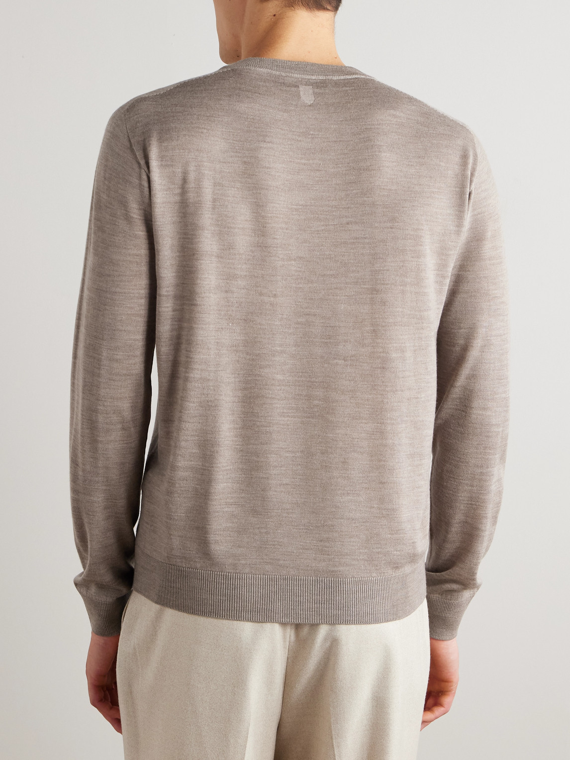 Canali Merino Wool Sweater In Brown