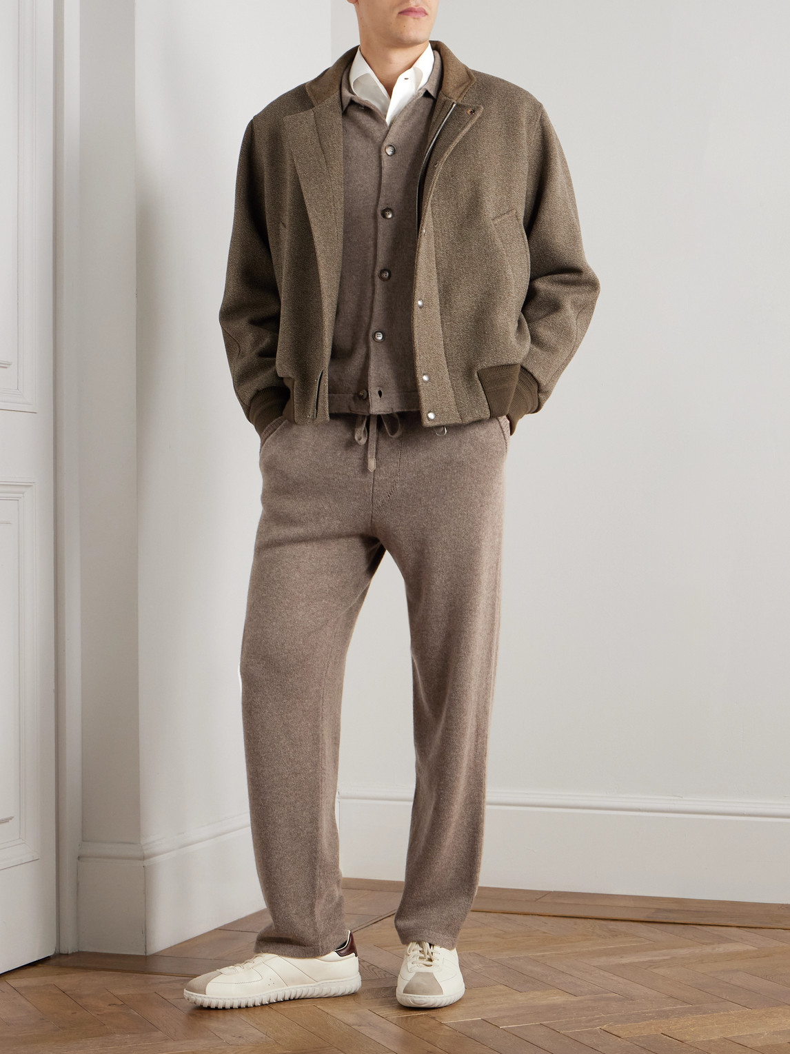 Canali Wool And Cashmere-blend Cardigan