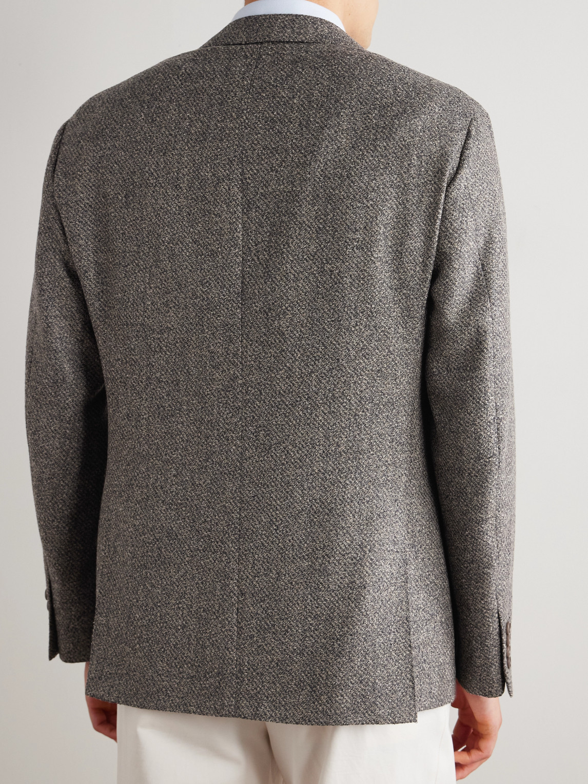Canali Wool-blend Blazer In Gray