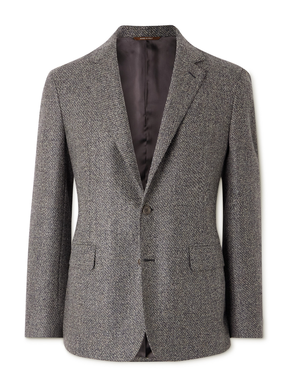 Canali Wool-blend Blazer In Gray