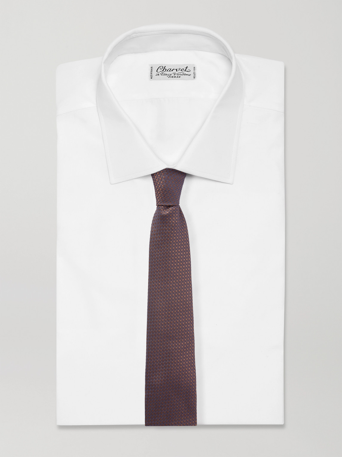 Canali 8cm Silk-jacquard Tie In Brown