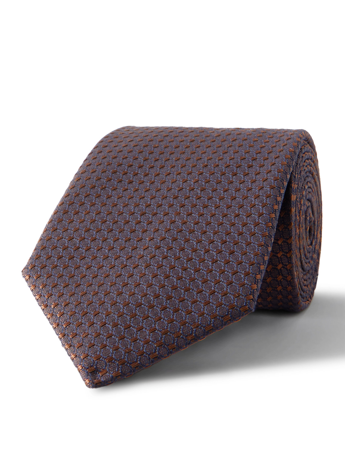 Canali 8cm Silk-jacquard Tie In Brown