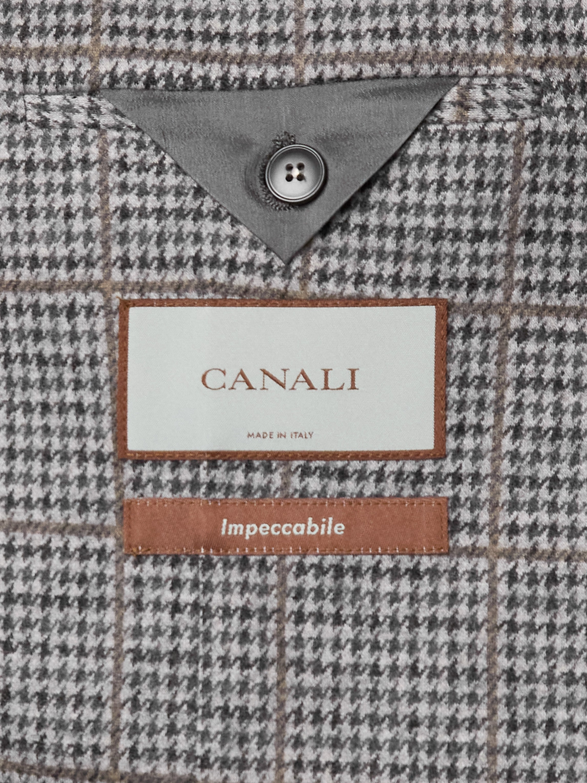 Canali Impeccabile Puppytooth Wool Blazer In Gray