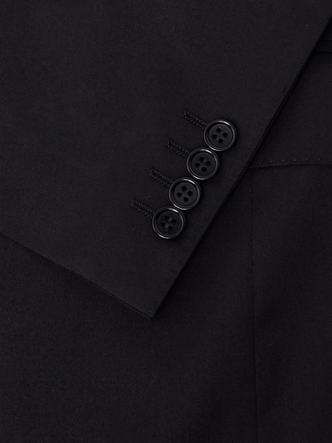 Canali Super 130s Wool Suit Jacket In Black