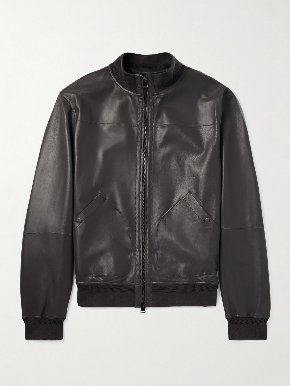 Canali Nuvola Leather Bomber Jacket - Men