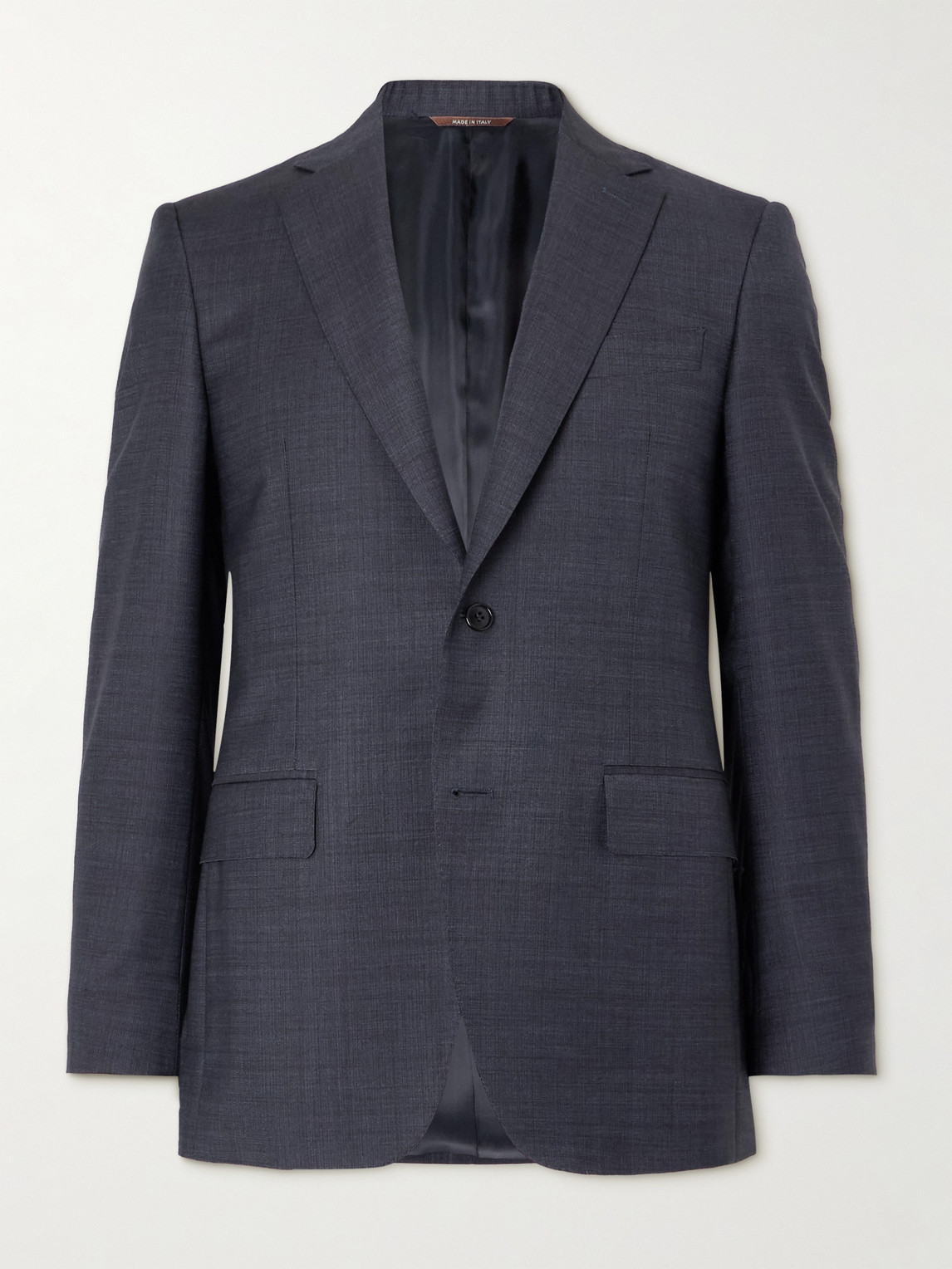 Canali Super 130s Slim-Fit Checked Wool Suit Jacket - Men