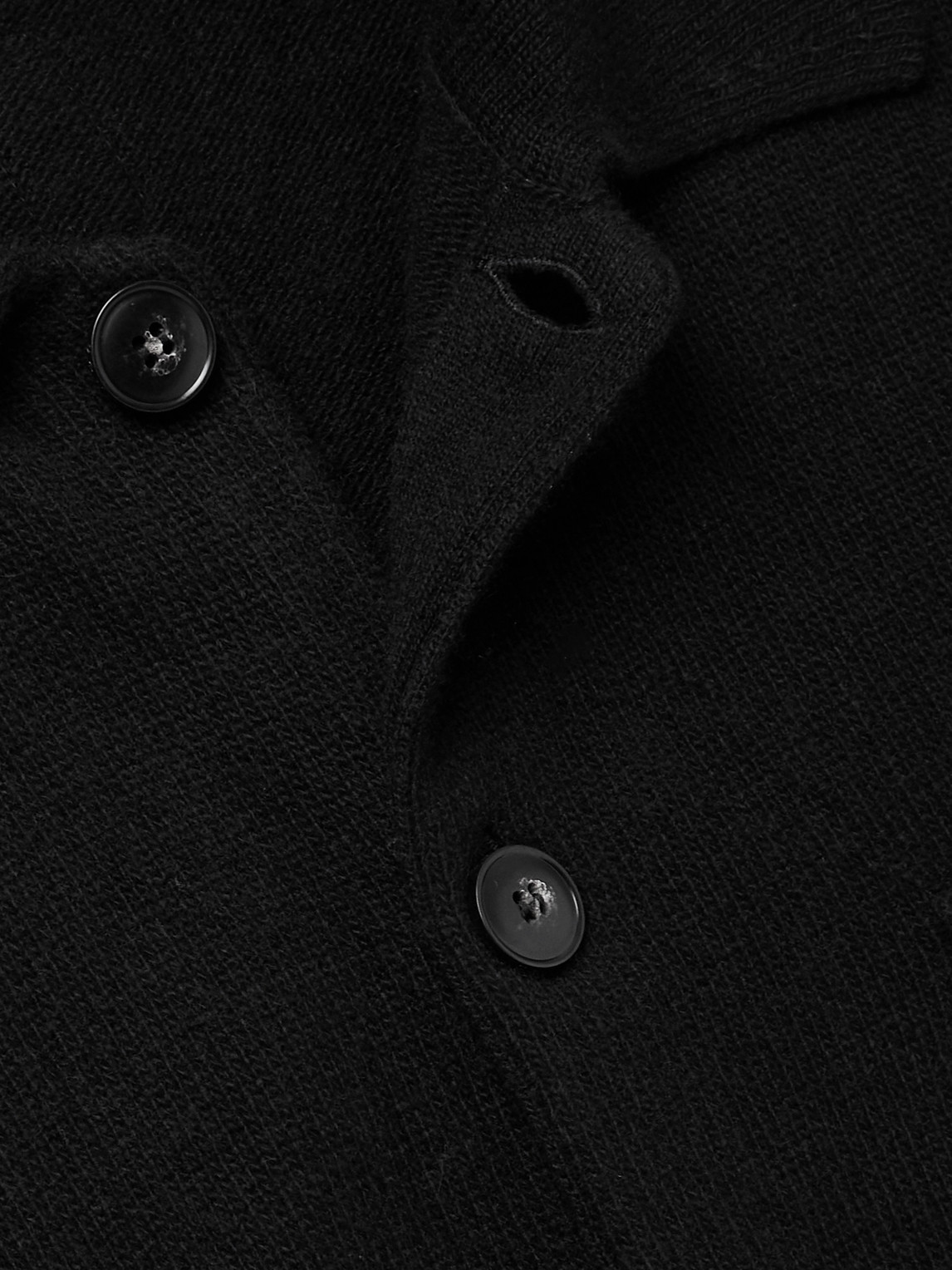 Canali Wool And Cashmere-blend Cardigan In Black