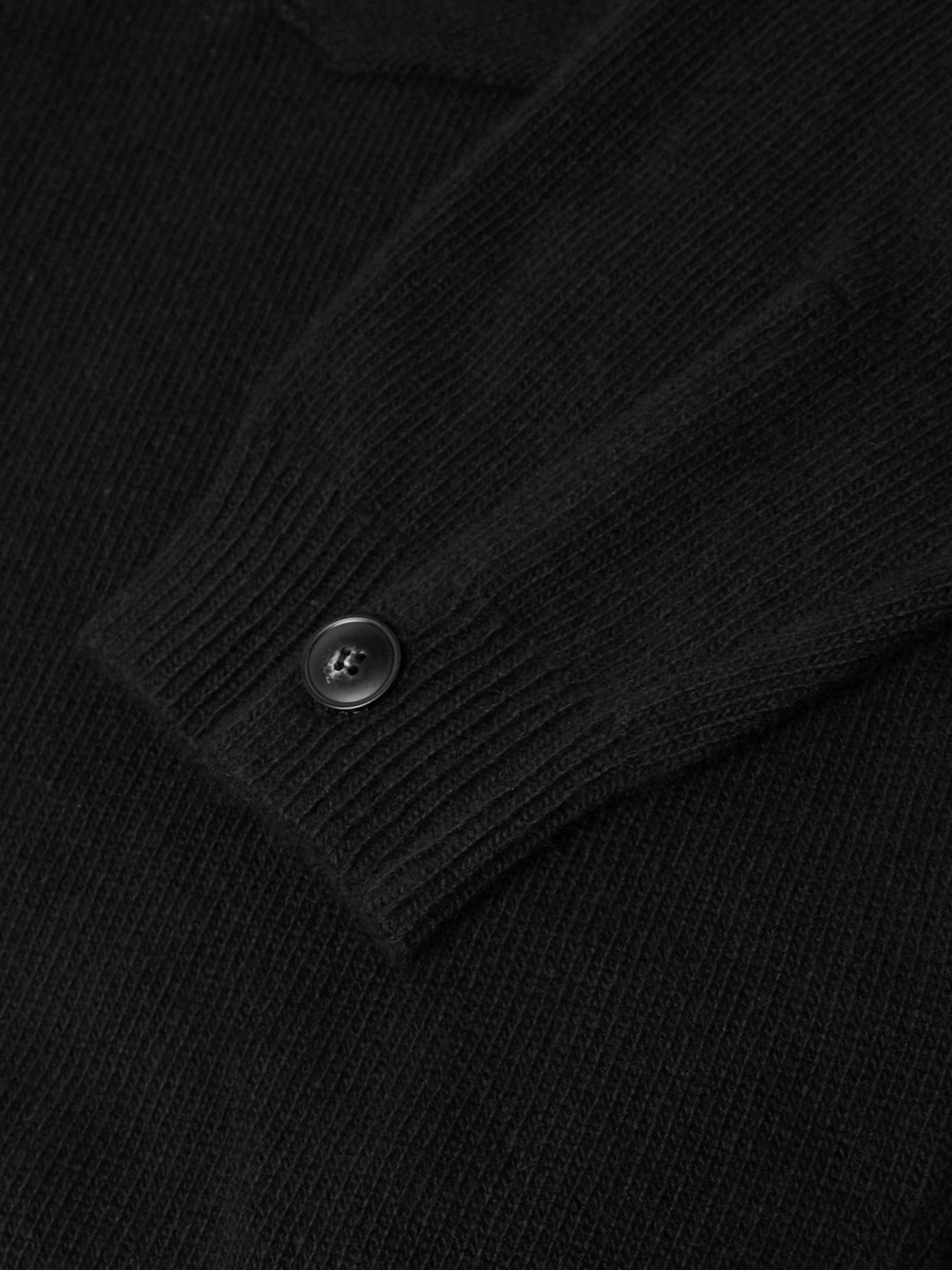 Canali Wool And Cashmere-blend Cardigan In Black