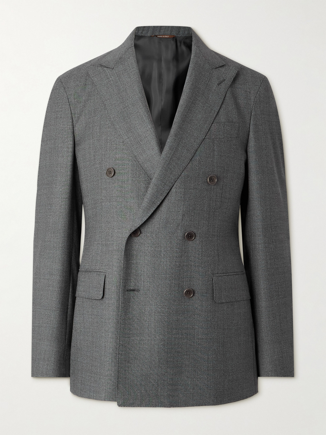 Canali Double-Breasted Wool Suit Jacket - Men