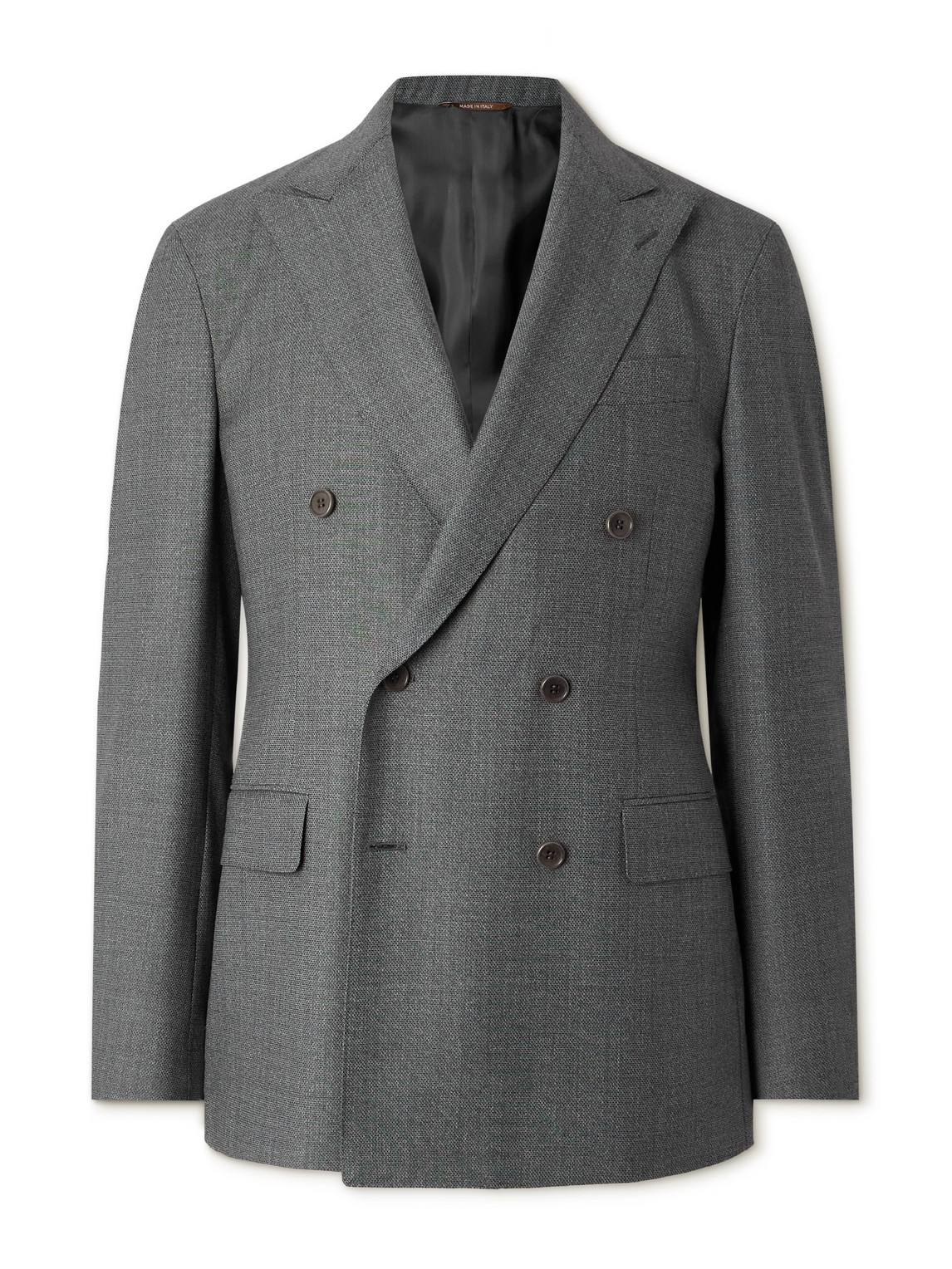 Double-Breasted Wool Suit Jacket