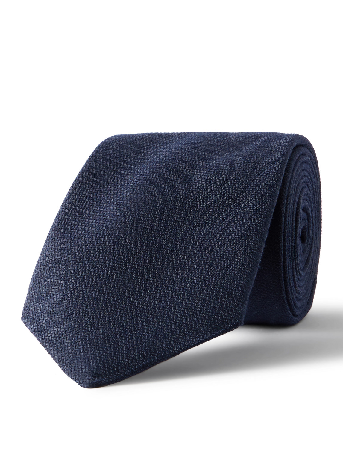 Canali 8cm Virgin Wool And Silk-blend Jacquard Tie In Blue