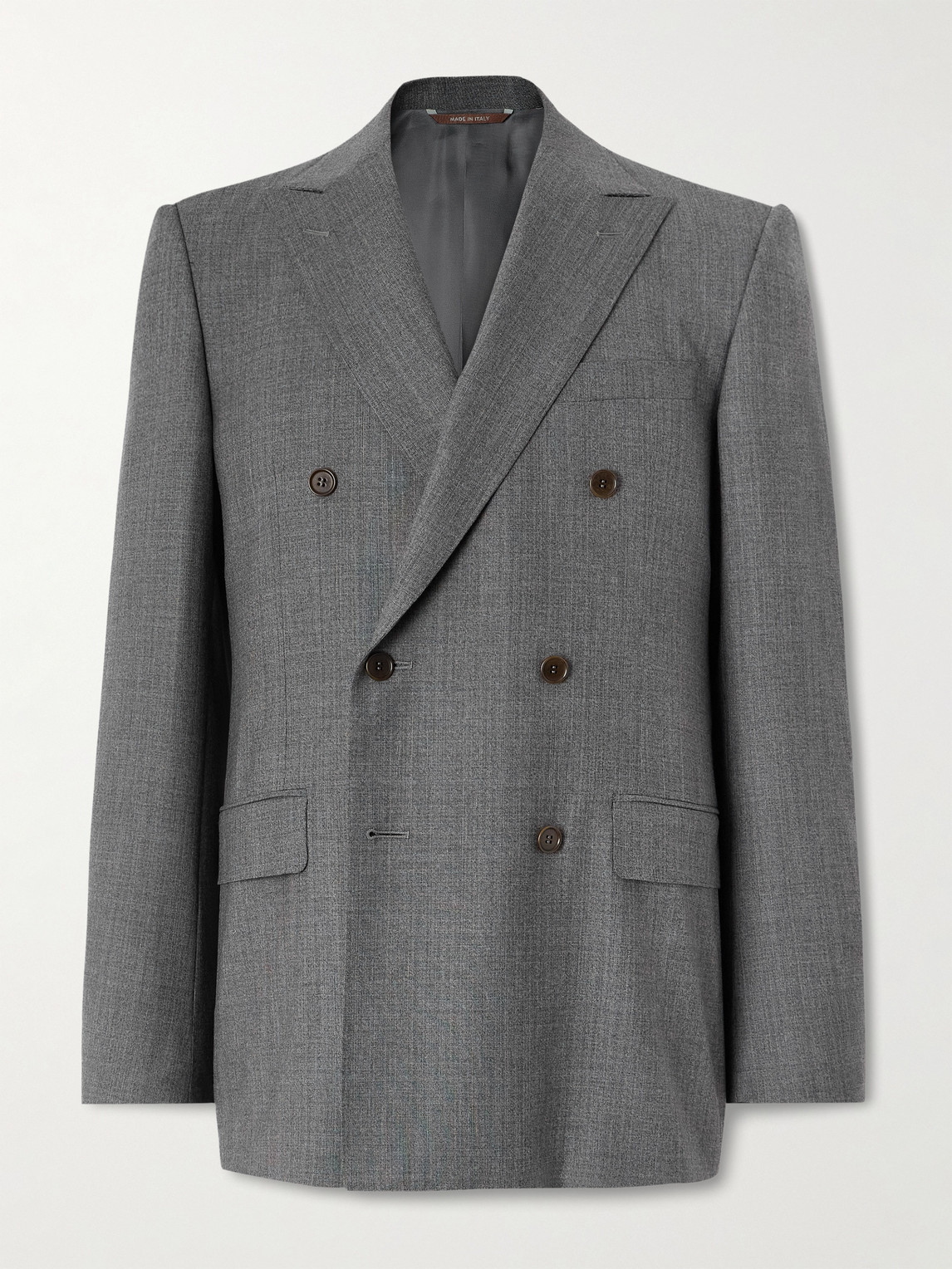 Canali Double-Breasted Wool Suit Jacket - Men