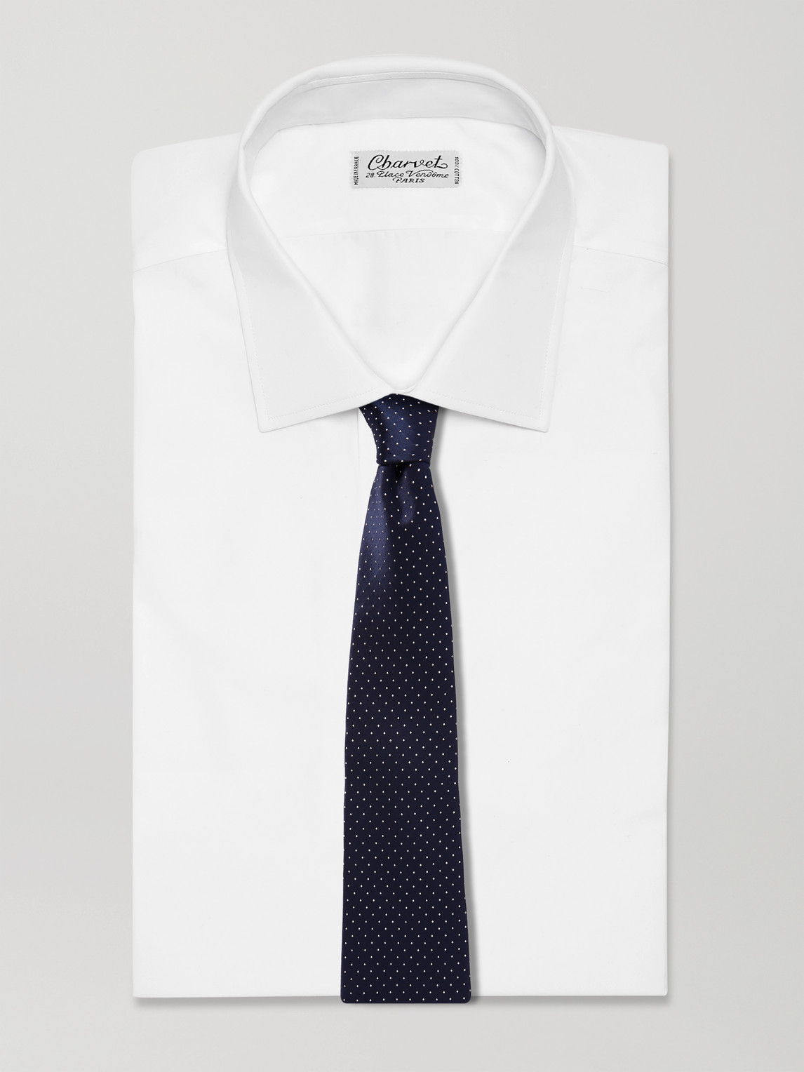 Canali 8cm Polka-dot Silk-satin Tie In Black