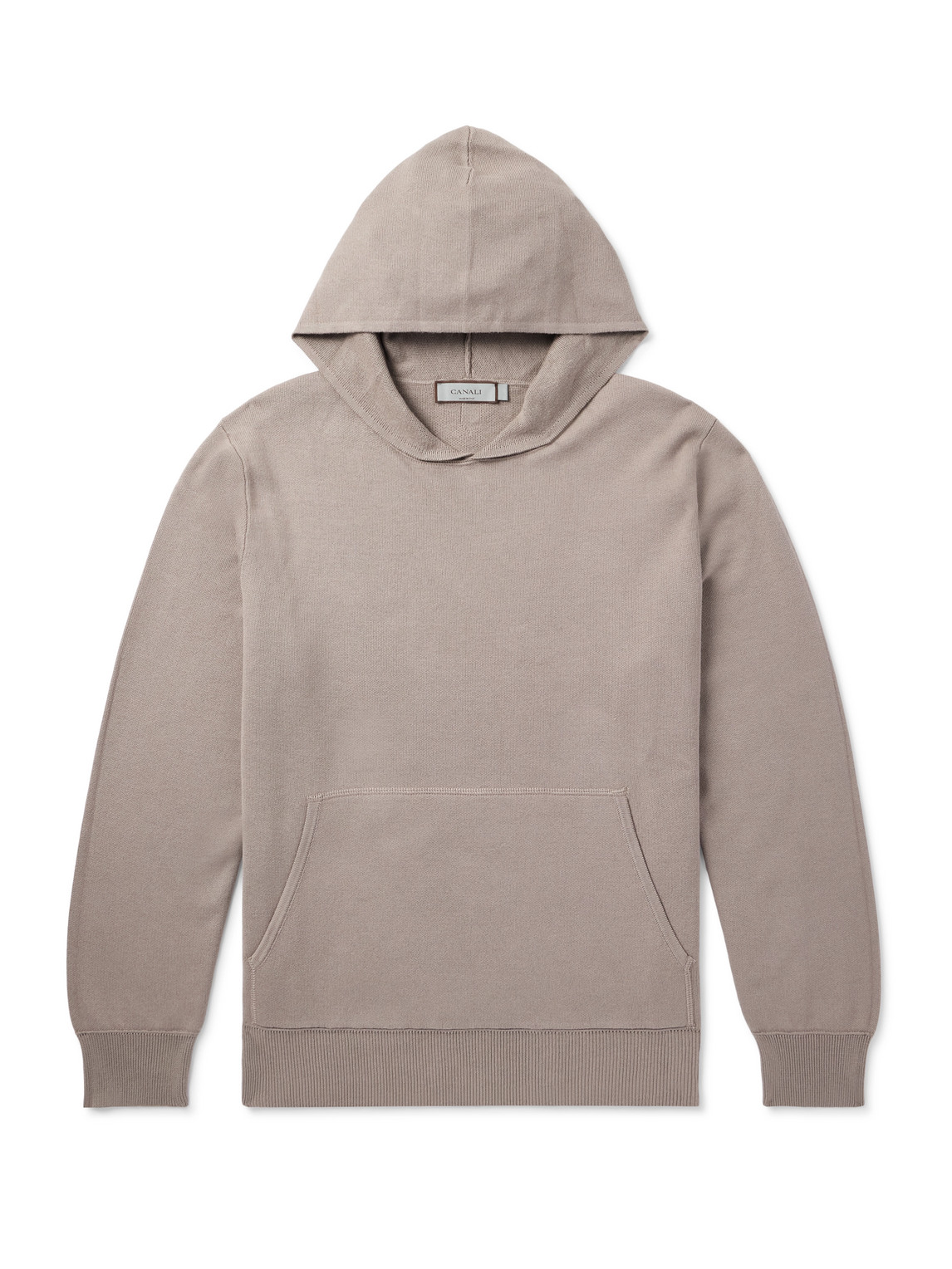 Canali Cotton And Modal-blend Hoodie In Neutral