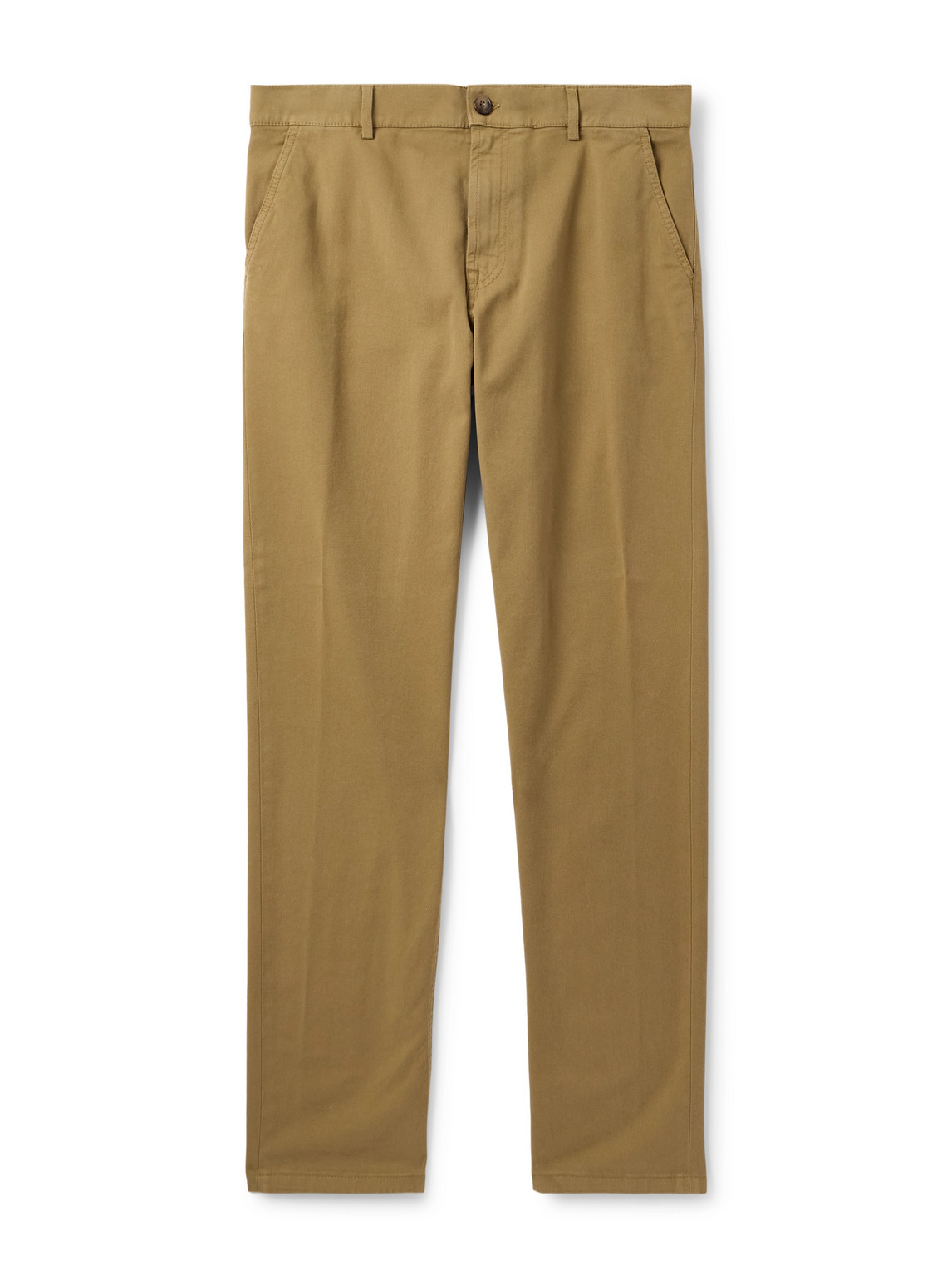 Slim-Fit Garment-Dyed Cotton-Twill Trousers