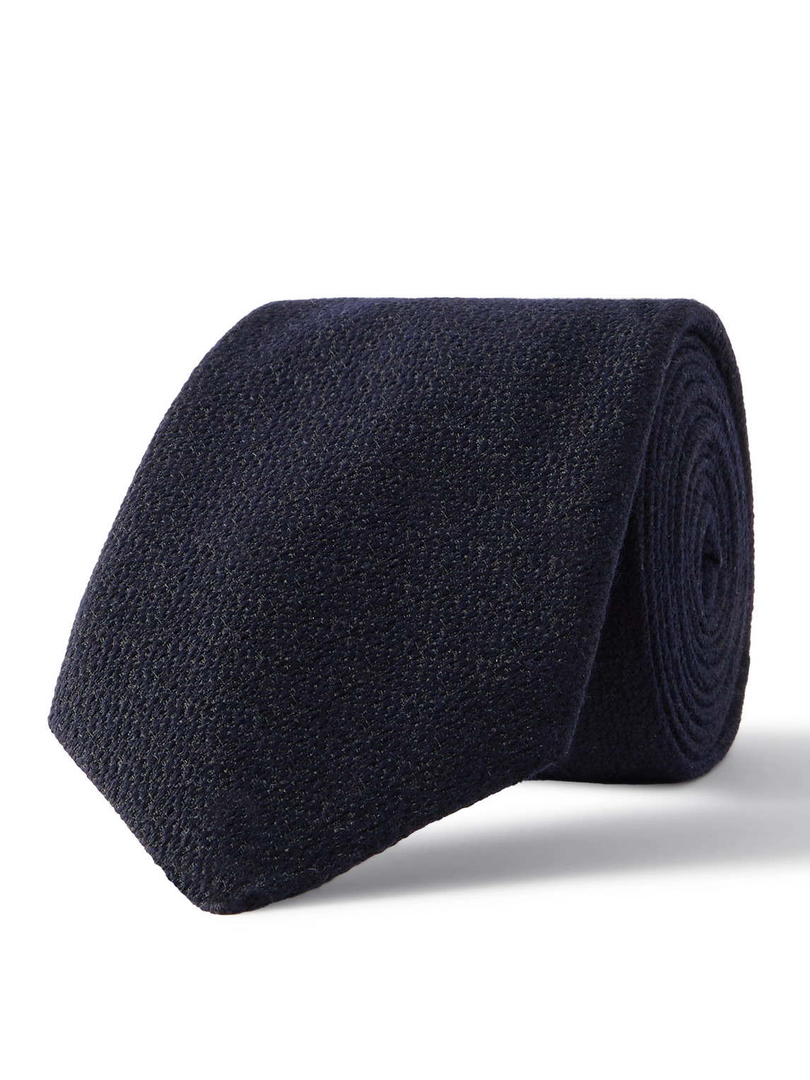 Canali 8cm Virgin Wool And Silk-blend Tie In Black
