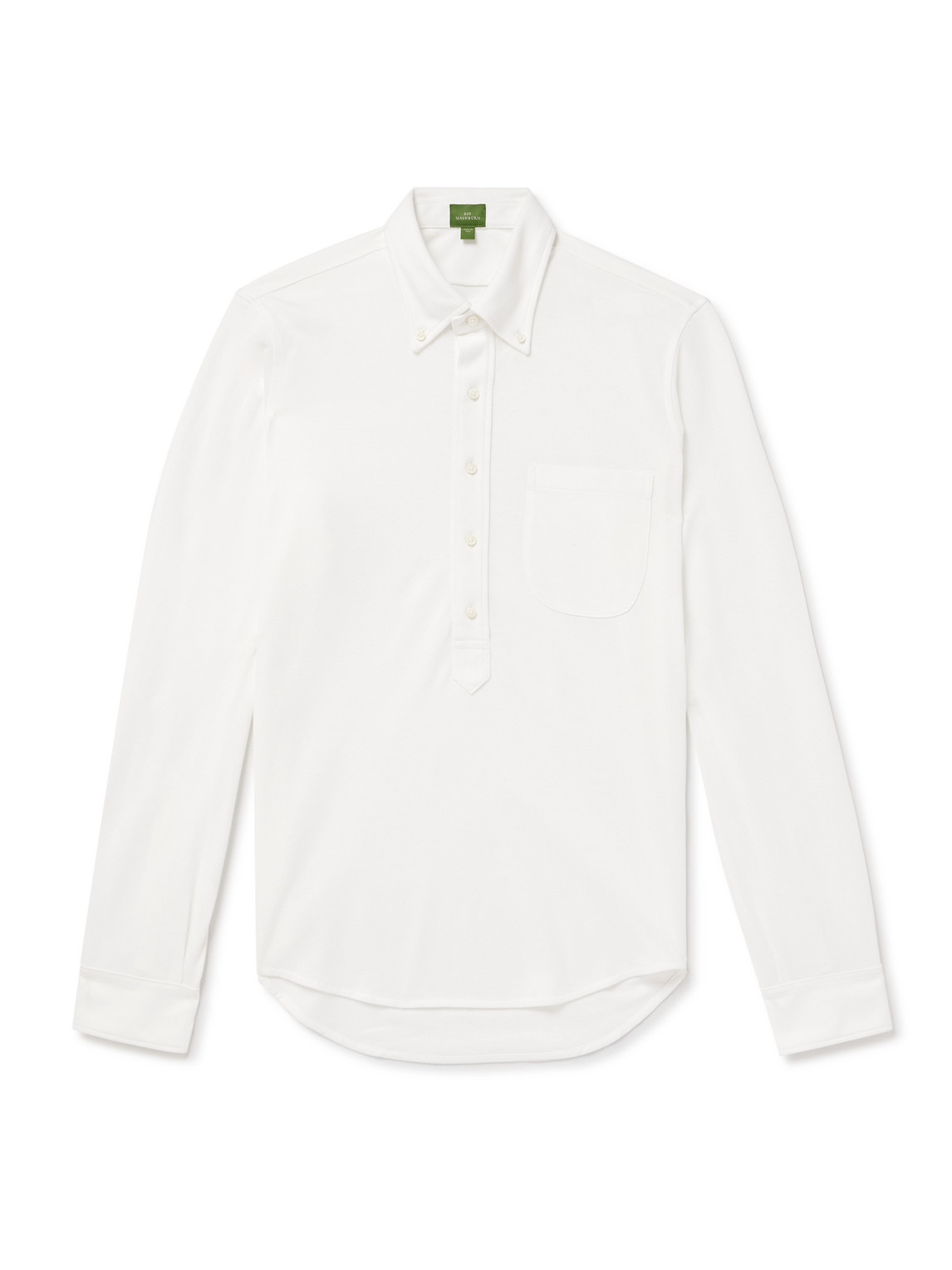 Sid Mashburn Button-down Collar Pima Cotton-piqué Half-placket Shirt