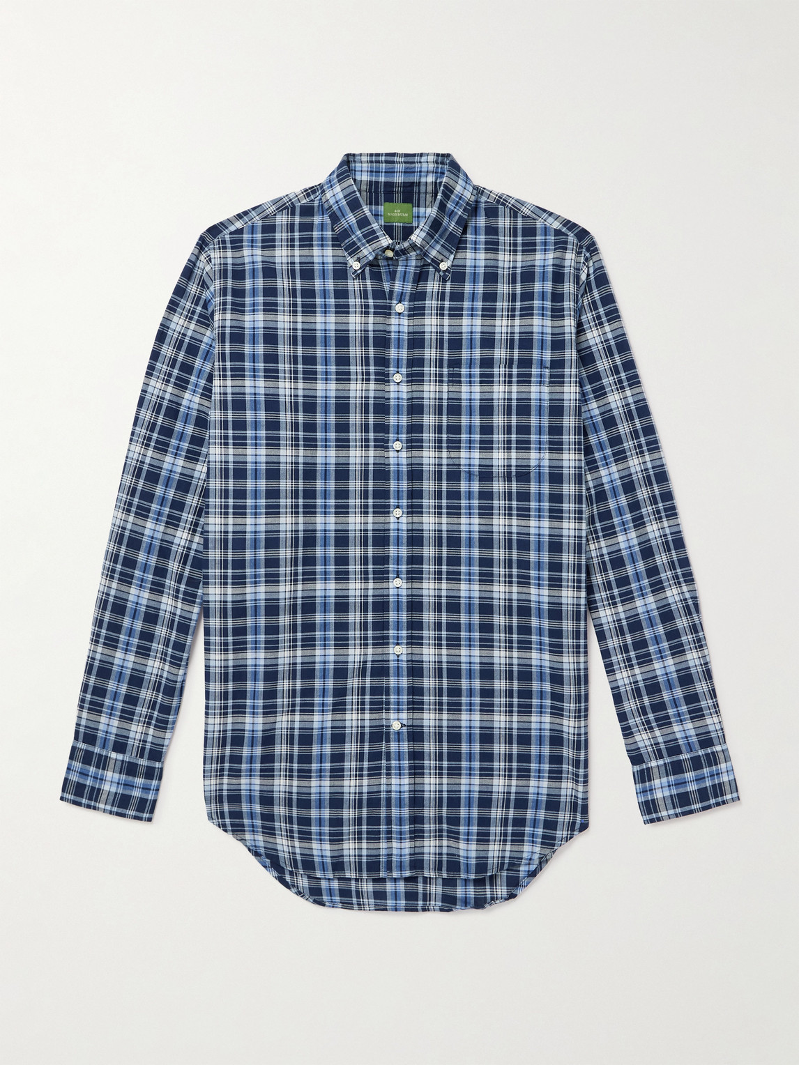 Sid Mashburn – Button-Down Collar Checked Cotton-Madras Shirt