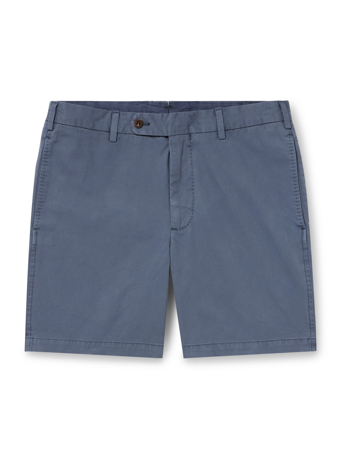 Straight-Leg Garment-Dyed Cotton-Twill Shorts