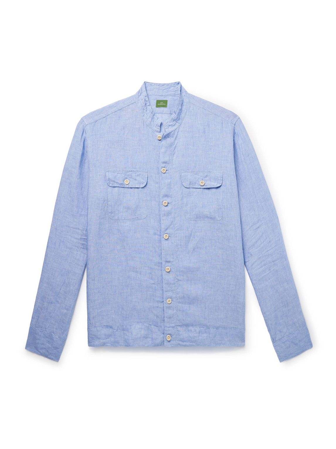 Bruce Mandarin-Collar Linen Shirt