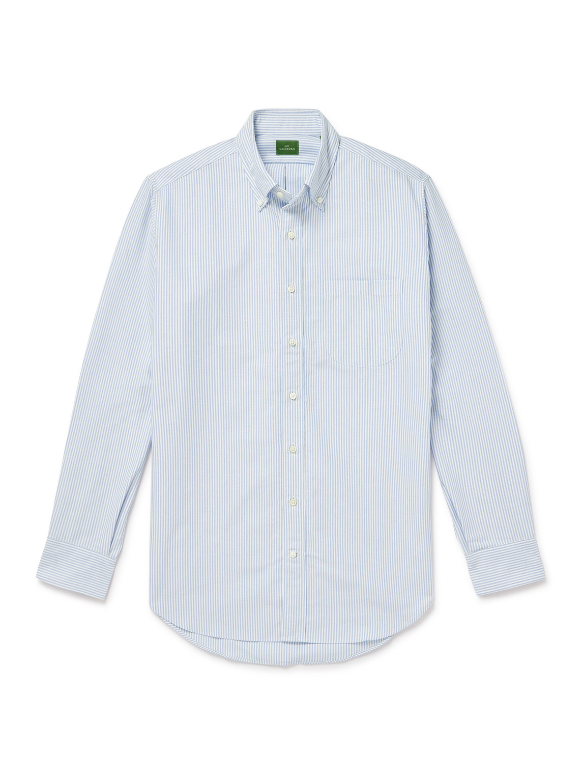 Button-Down Collar Striped Cotton Oxford Shirt