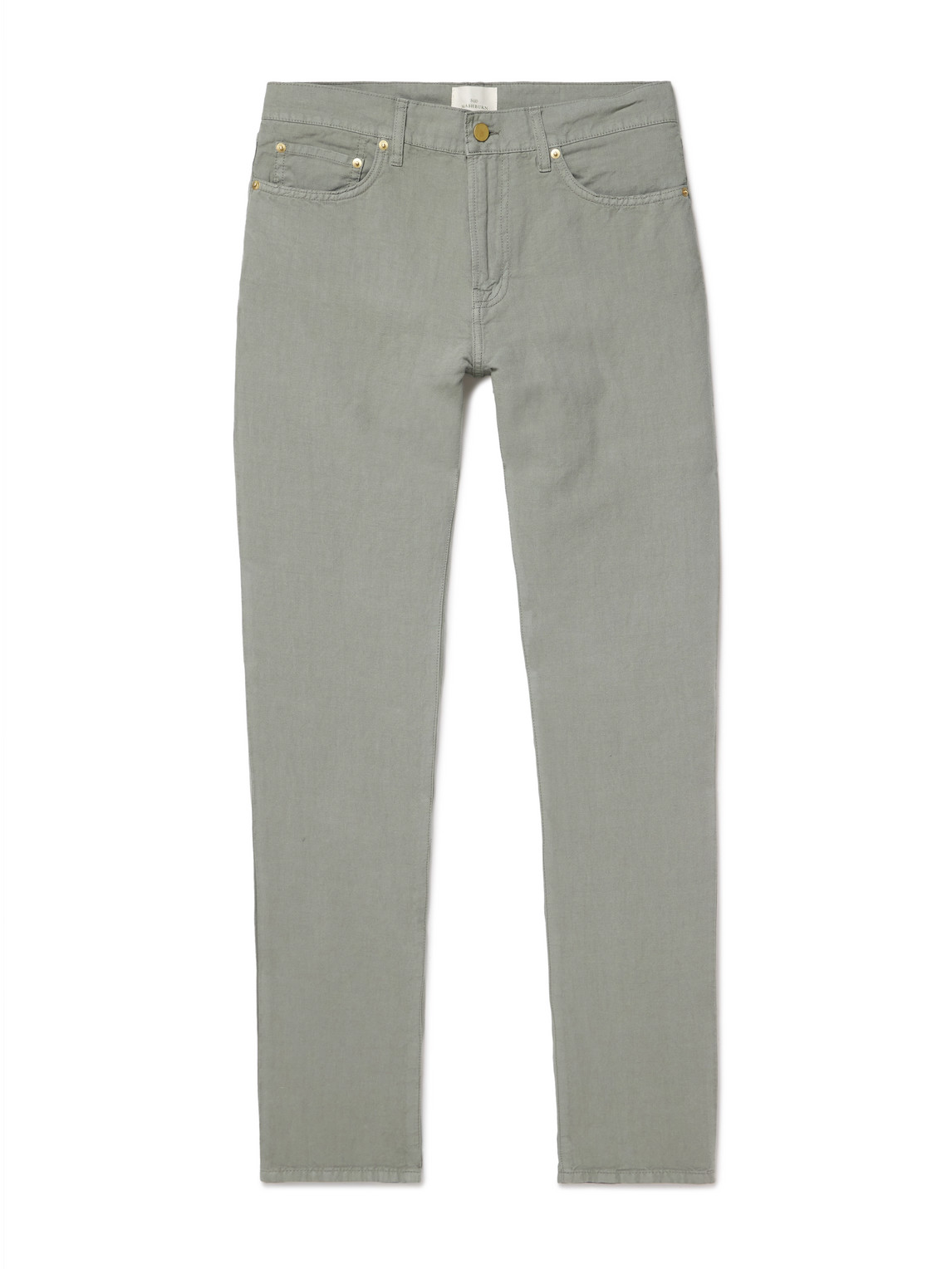 Straight-Leg Hemp and Cotton-Blend Canvas Trousers