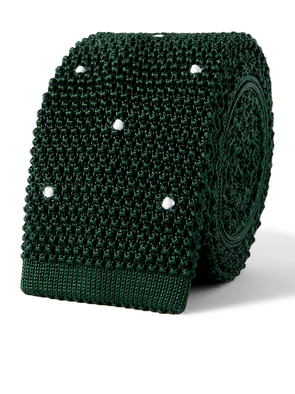 5.5cm Polka-Dot Knitted Silk Tie
