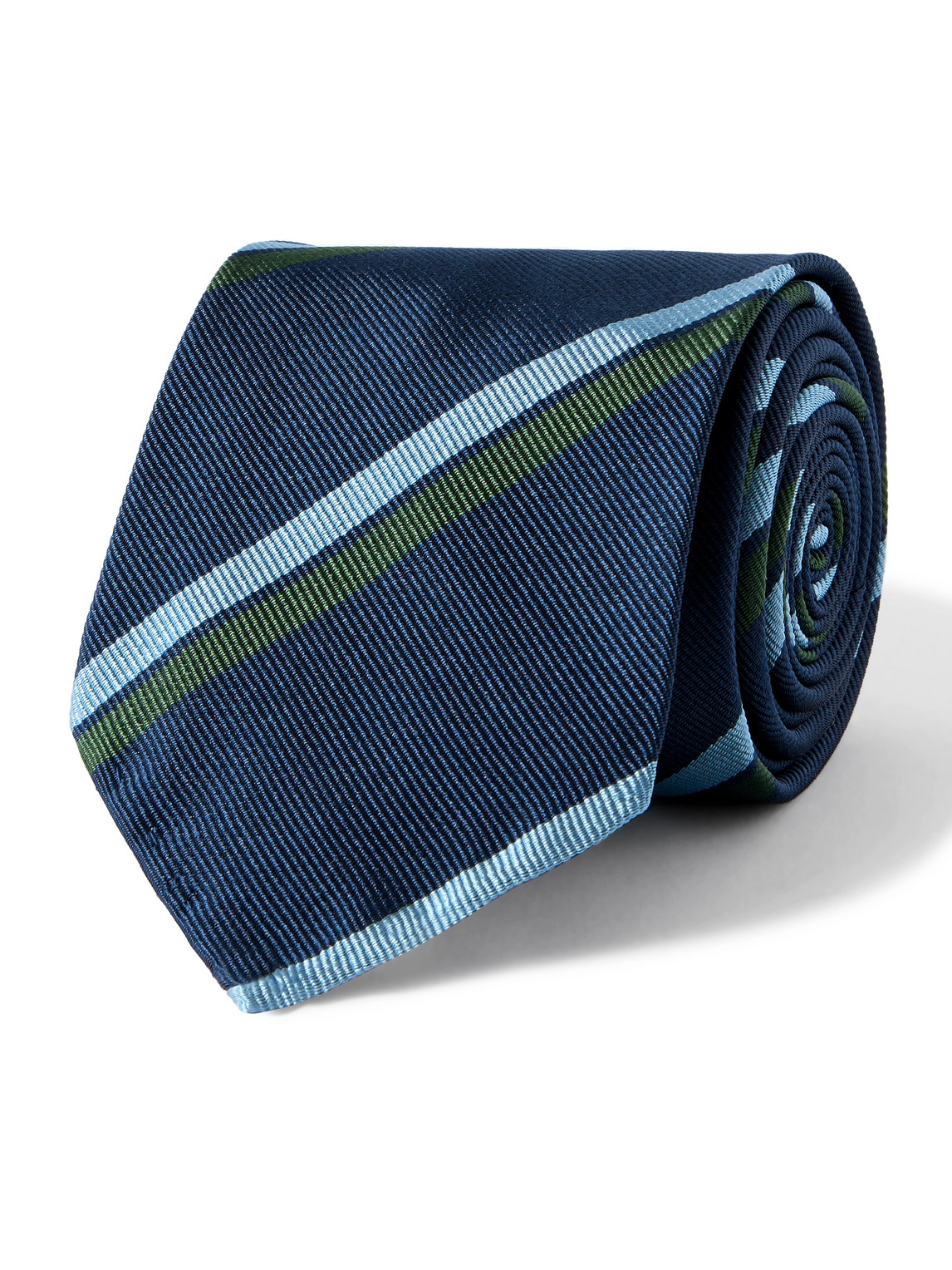 8cm Striped Silk-Twill Tie