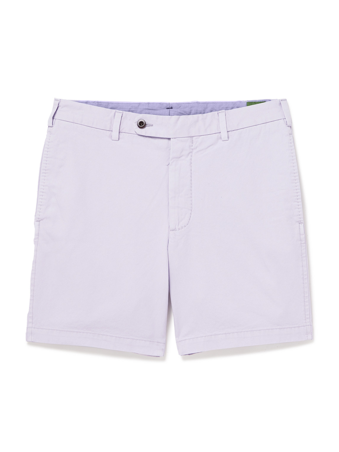 Slim-Fit Straight-Leg Garment-Dyed Cotton-Twill Shorts