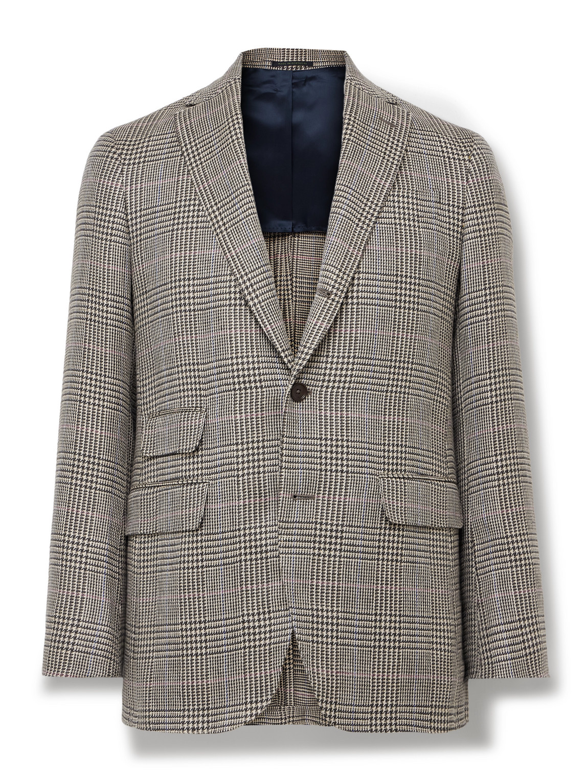 Virgil No.2 Slim-Fit Prince of Wales Checked Wool and Linen-Blend Hopsack Blazer