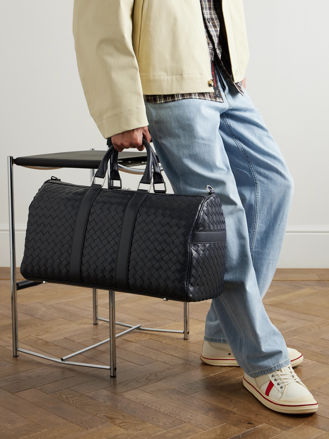 Intrecciato Leather Weekend Bag — 2