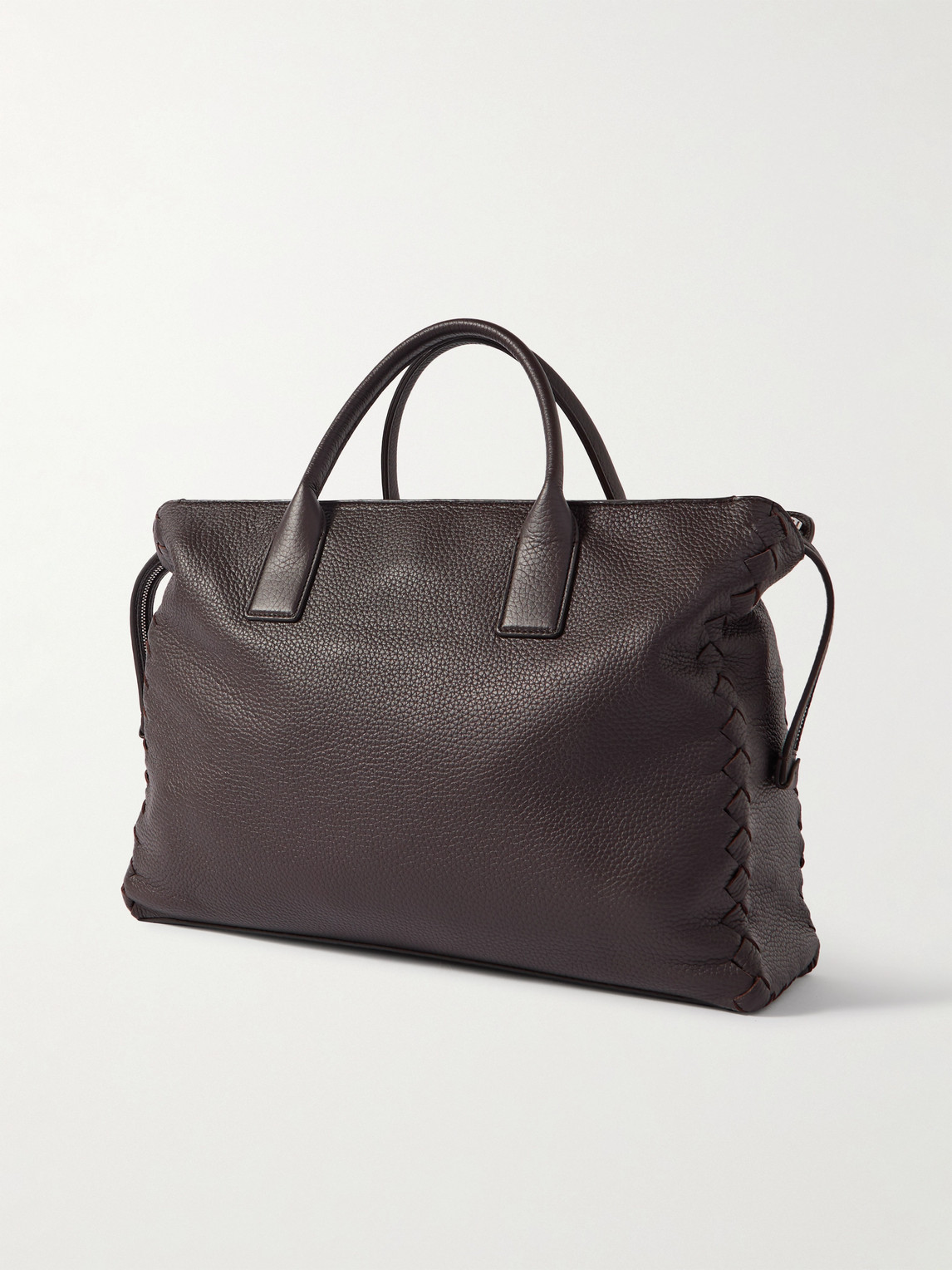 BOTTEGA VENETA MEDIUM INTRECCIATO FULL-GRAIN LEATHER MESSENGER BAG