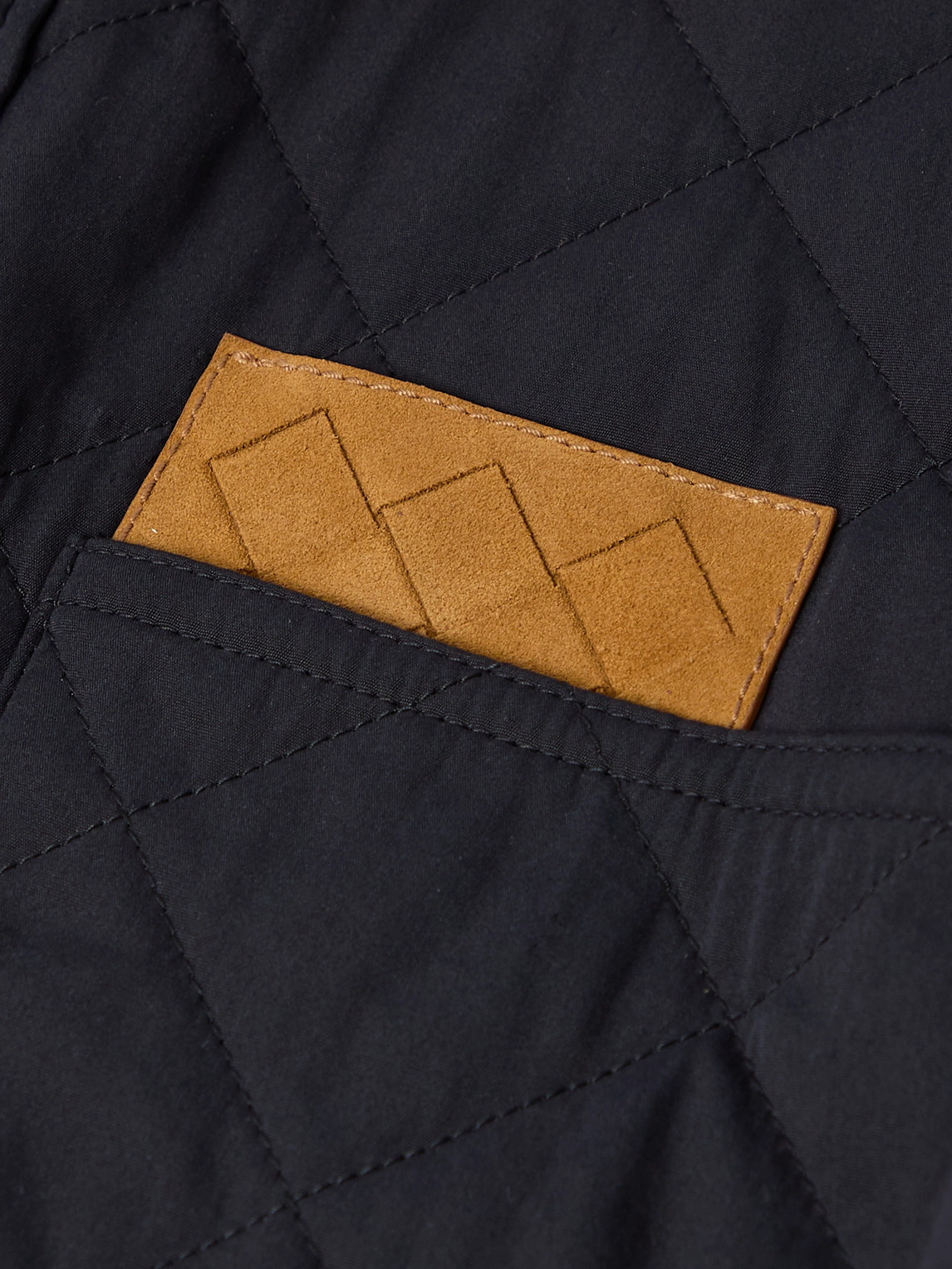 Intrecciato Suede-Trimmed Quilted Cotton-Blend Overshirt