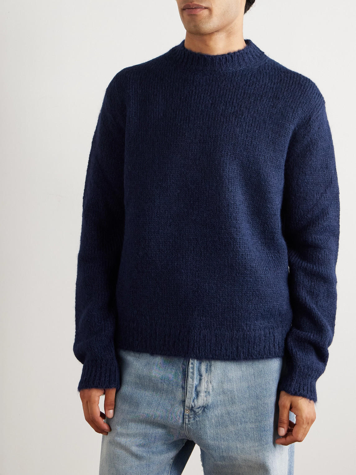 Jil Sander Alpaca-blend Sweater In Blue