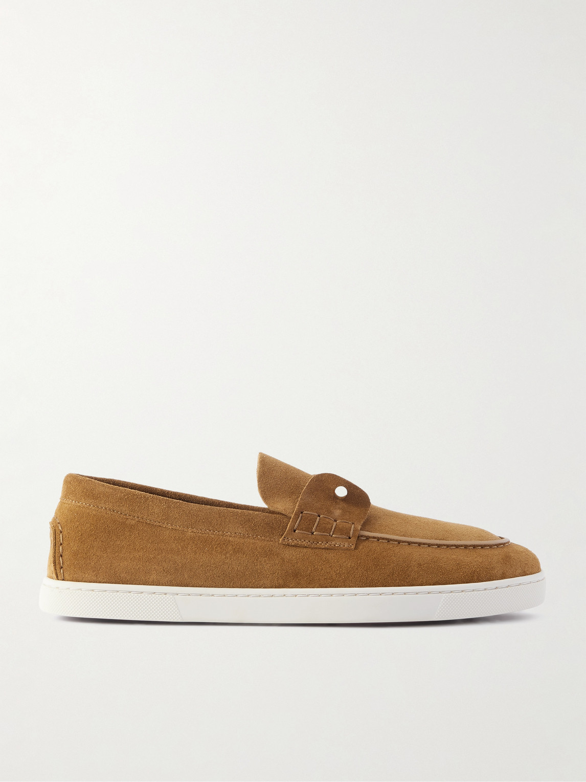 Christian Louboutin Embellished Suede Boat Shoes - Men