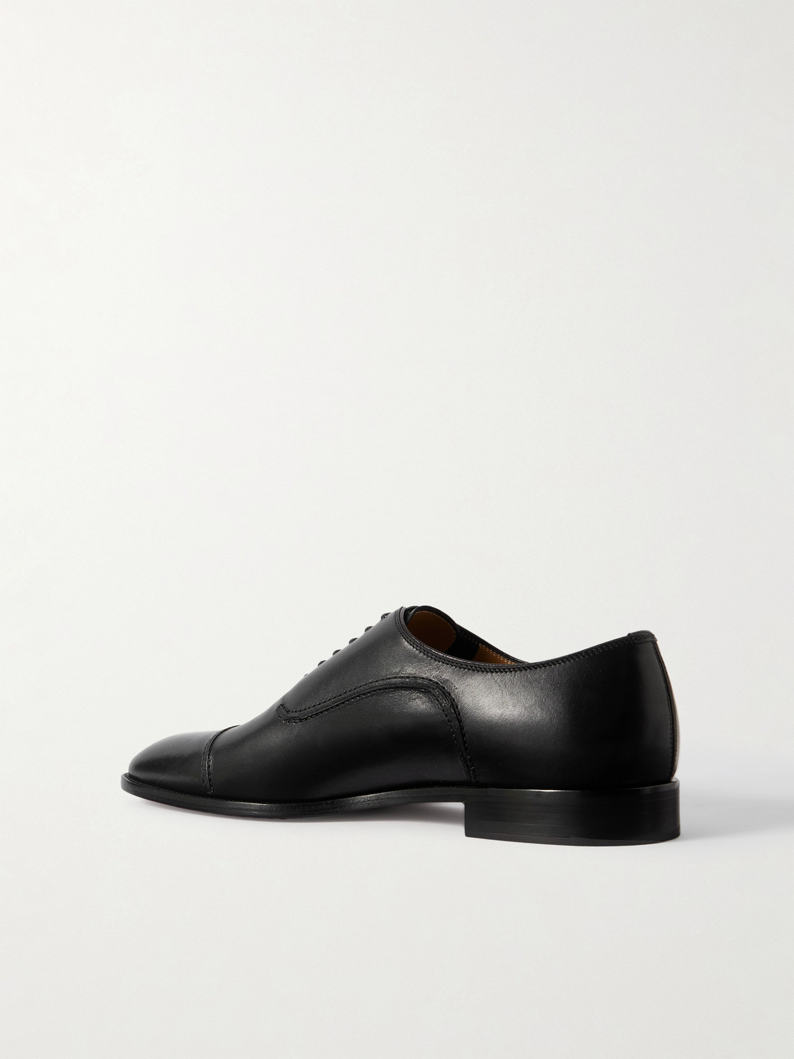 Christian Louboutin Seriox Cap-toe Leather Oxford Shoes In Black