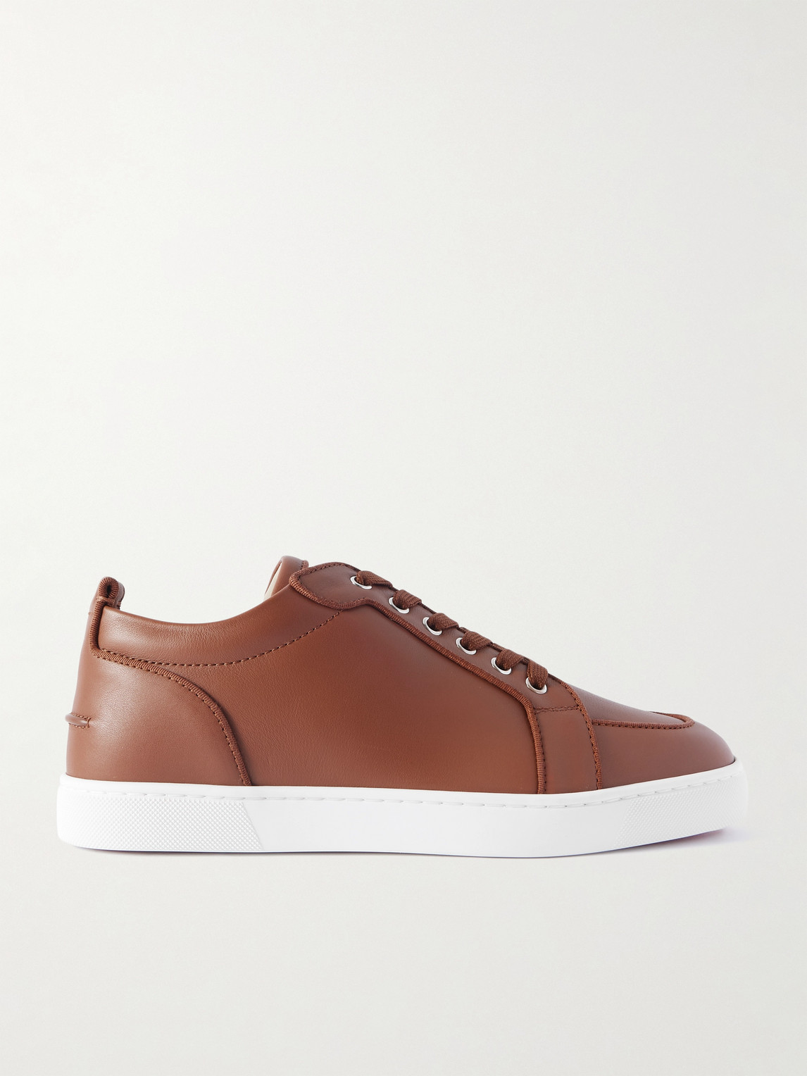 Christian Louboutin Rantulow Orlato Grosgrain-Trimmed Full-Grain Leather Sneakers - Men