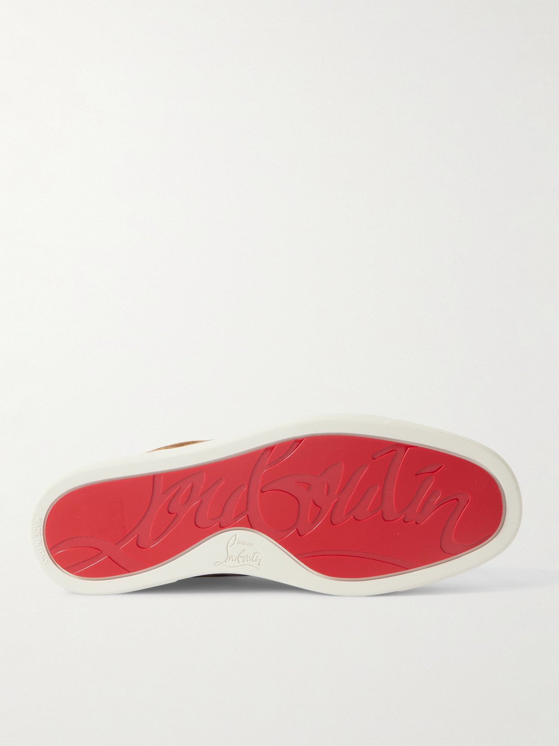 Christian Louboutin St Louis Suede Slip-on Sneakers In Brown