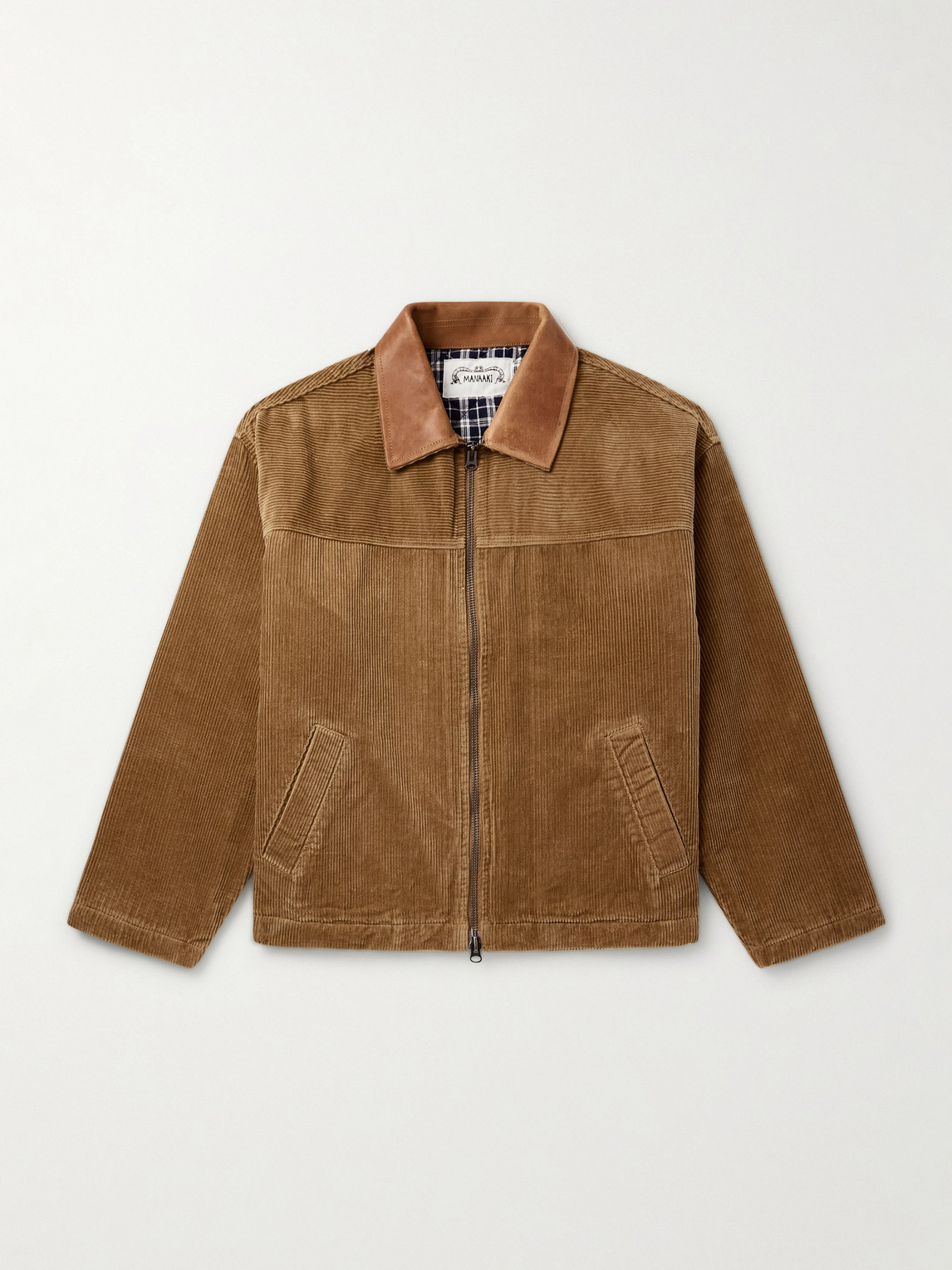 MANAAKI – Wiri Leather-Trimmed Cotton-Corduroy Jacket