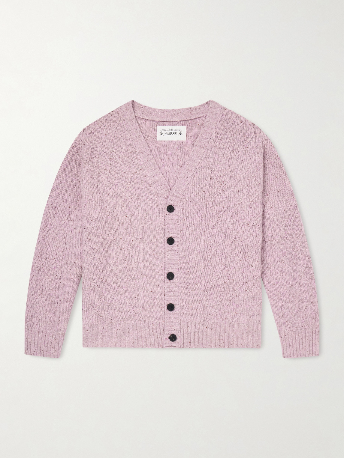 MANAAKI – Keanu Cable-Knit Merino Wool-Blend Cardigan