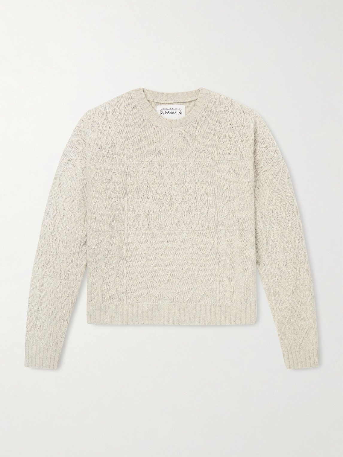 MANAAKI – Keanu Cable-Knit Merino Wool-Blend Sweater