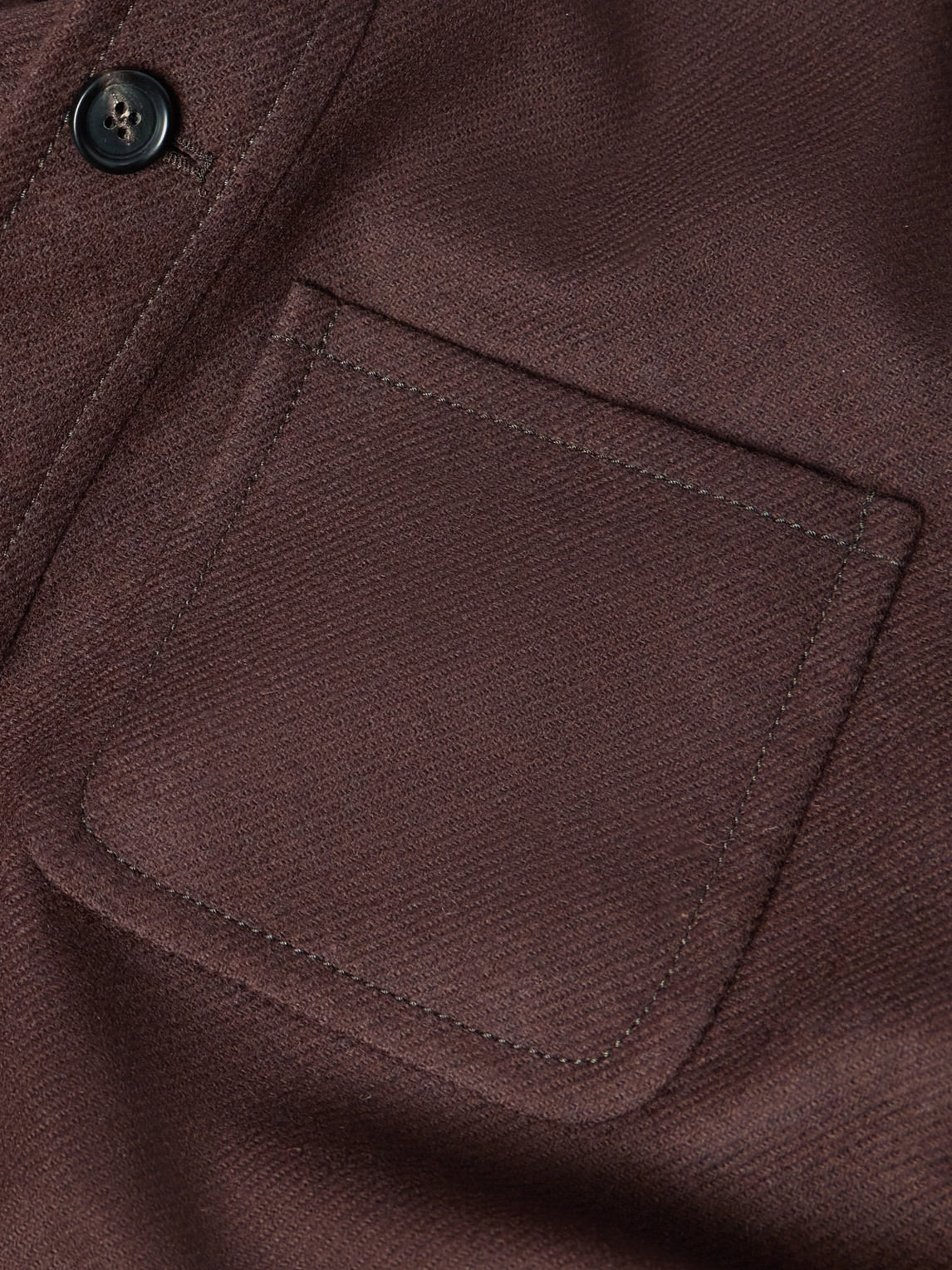 Bode Franck Wool-twill Jacket In Brown