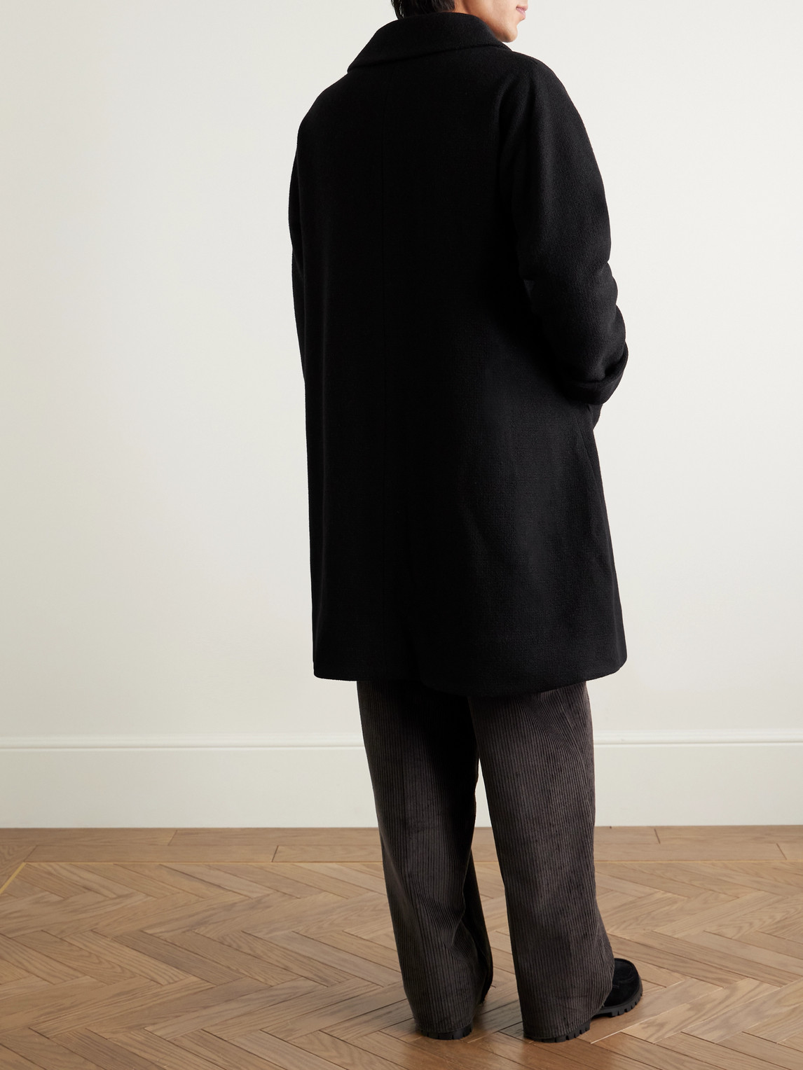 Bode Bell Wool Coat In Black